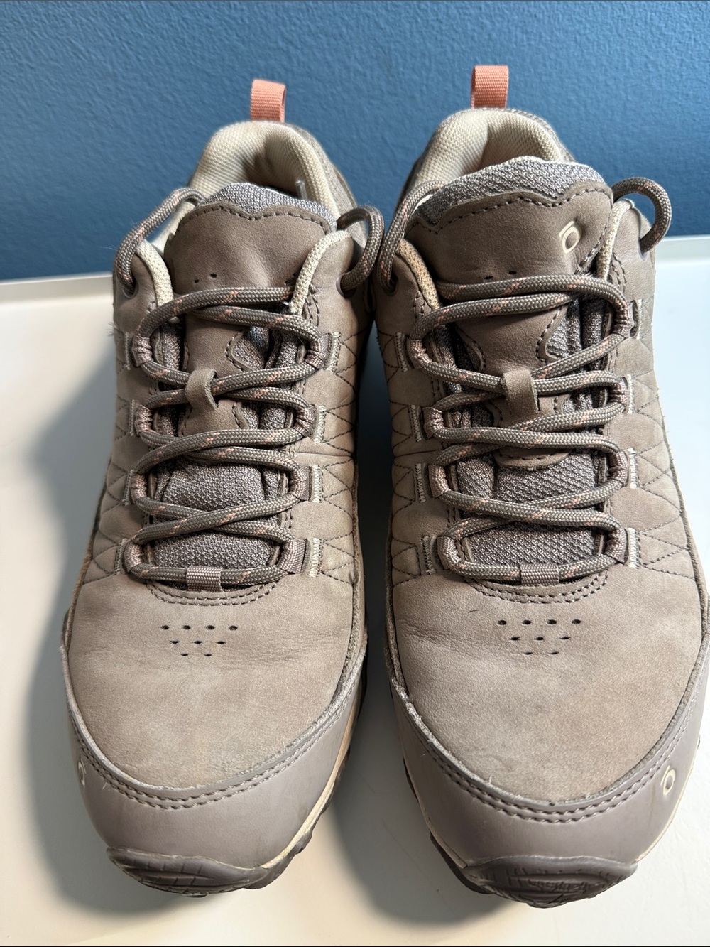 Women's Taupe Suede Hiking Shoes